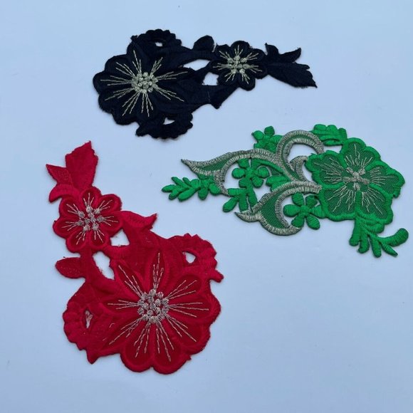 Iron On Patches Multi Color Flower Embroidery Patches for Clothes Jacket Lot 3 - Picture 7 of 9